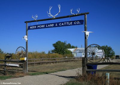 Pictures of a funny Ranch Gate near Montana's Crazy Mountains.