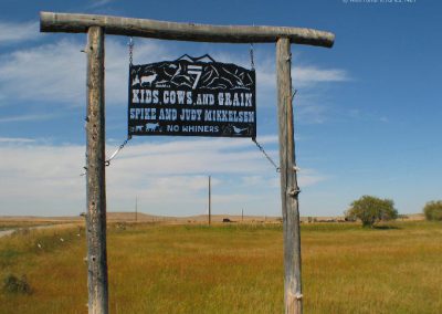 Picture of a humorous Ranch gate near Hobson, Monatna.