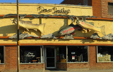 Picture of the Dan Bailey Fly shop in Livingston, Montana. Image is from the Livingston, Montana Picture Tour.