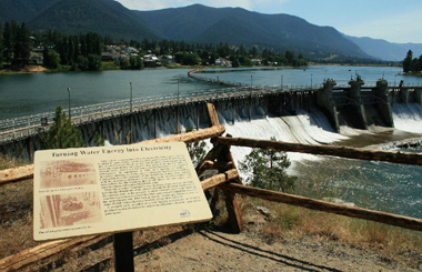 Picture of the Dam on the Clark Fork in Thompson Falls, Montana. Image is part of Thompson Falls, Montana Picture Tour.