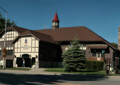 Panorama of the First Presbyterian in Kalispell, Montana. Image is part of the Kalispell, Montana Picture Tour.