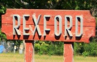 Picture of the Rexford Plaza Sign in Rexford, Montana. Image is from the Rexford Montana Picture Tour.