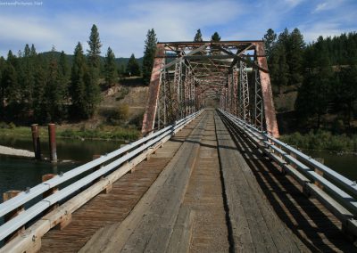 A picture of the old Lozeau Bridge near Alberton, Montana. Image is part of the Alberton, Montana Picture Tour.