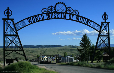 Picture of the World Museum of Mining Gate in Butte, Montana. Image is from the Butte, Montana Picture Tour.