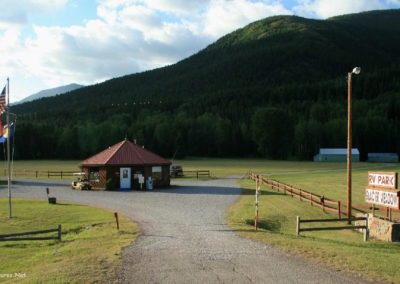 Summer panorama of the Glacier Meadow Campground on Highway 2 near Glacier National Park. Image is part of Glacier National Park Picture Tour.