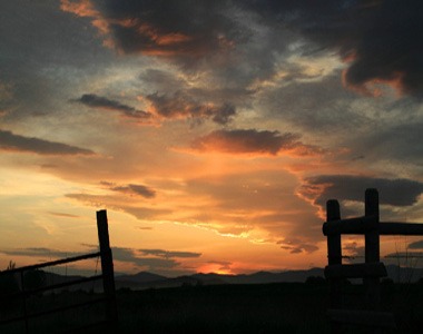 Picture of Sunset in The NinePipe National Wildlife Refuge Missoula. From the Ronan Montana Picture Tour.