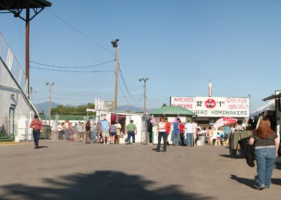 Panorama of the Northwest Montana Fair in Kalispell, Montana.