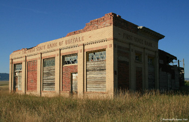 Picture of the First State Bank in Buffalo, Montana in Central Montana. From the Buffalo Montana Picture Tour.