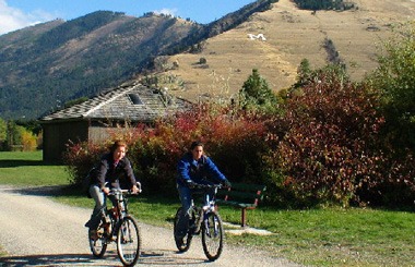 Picture of the Riverfront Park on the Clark Fork in Missoula, Montana. Image is from the Missoula Montana Picture Tour.