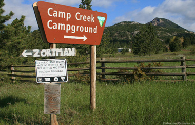 Picture of the Camp Creek Campground near Zortman, Montana in Central Montana.