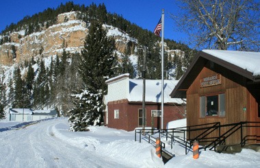 February picture of the US Post Office in Monarch, Montana. Image is from the Monarch, Montana Winter Picture Tour