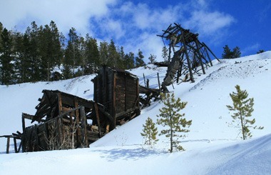 February picture from Highway 89 in Neihart, Montana. Image is from the Neihart, Montana Winter Picture Tour.