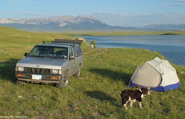 June picture of the Willow Creek Reservoir Campground west of Augusta, Montana. Image is from the Augusta, Montana Picture Tour.