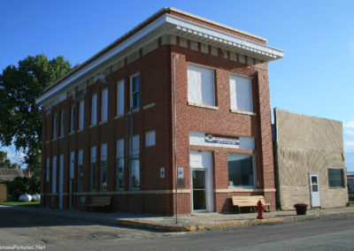 July picture of the US Post Office in Denton, Montana. Image is from the Denton Montana Picture Tour.
