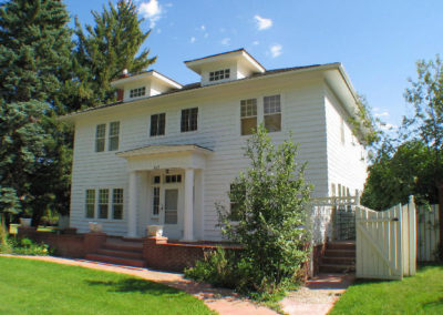 September panorama of a Craftsman-style home in Lewistown, Montana. Image is from the Lewistown, Montana Picture Tour.