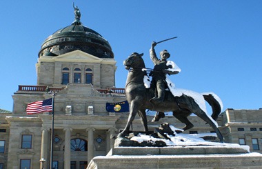 January picture of the Montana State Capital Building in Helena, Montana. Image is from the Helena, Montana Picture Tour.