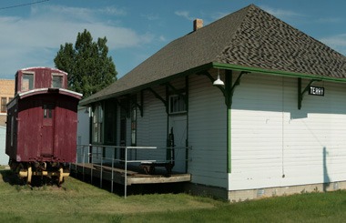 July picture of the Railroad Depot Museum in Terry, Montana. Image is from the Terry, Montana Picture Tour.