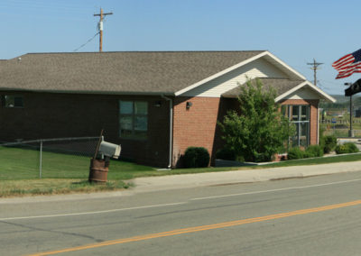July panorama of the US Post Office in Wilsall, Montana. Image is from the Wilsall, Montana Picture Tour.