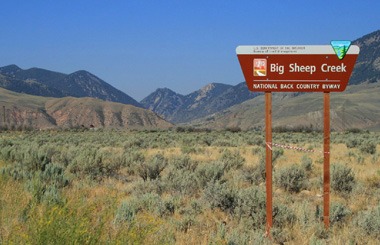 July picture of the Big Sheep Creek Backcountry Byway entrance north of Lima, Montana. Image is from the Lima, Montana Picture Tour.