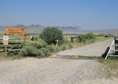 July picture of the entrance to the Red Rock Fishing Access on the Clark Canyon Reservoir. Image is from the Clark Canyon Reservoir Picture Tour.