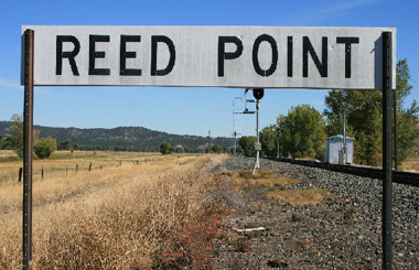 September picture of Reed Point, Montana Railroad Sign in Reed Point, Montana. Image is from the Reed Point, Montana Picture Tour.
