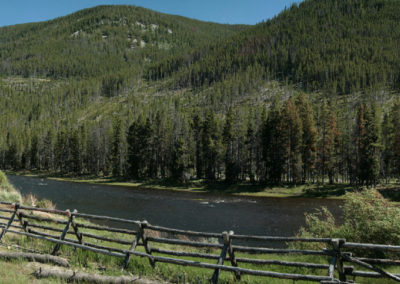 June panorama of Jack fence on the Big Hole River near Wisdom, Montana Image is from the Wisdom, Montana Picture Tour.