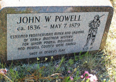 July picture of the grave of John W. Powell near Dewey, Montana. Image is from the Divide, Montana Picture Tour.