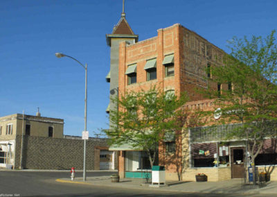 April picture of the Becker Hotel in downtown Hardin, Montana. Image is from the Visit Hardin, Montana Picture Tour.