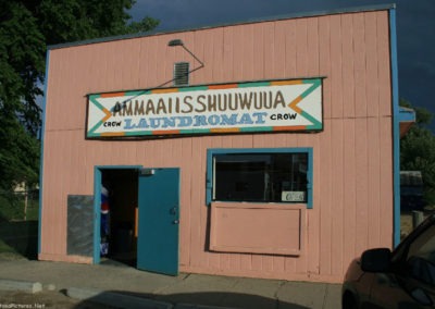 June picture of the Crow Laundromat in Crow Agency, Montana. Image is from the Crow Agency, Montana Picture Tour.