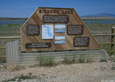 June picture of the Big Horn Lake on Highway 14A east of Lovell, Wyoming. Image is from the Medicine Wheel Wyoming Picture Tour on MontanaPictures.Net.