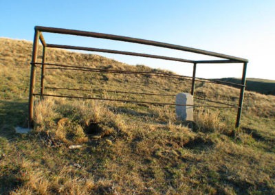 April picture of the Jessie Rowe Grave on Gold Butte. Image is from the Whitlash, Montana Picture Tour.