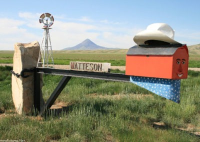 June picture of the Matteson Mail Box near Whitlash Montana. Image is from the Sweet Grass Hills Montana Picture Tour.