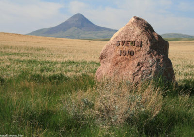 June Picture of the Monument to the founding of the Sveum Ranch in 1910. Image is from the Sweet Grass Hills Montana Picture Tour.