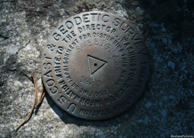June picture of the U.S. Coast and Geodetic Survey Marker on the summit of East Butte in the Sweet Grass Hills. Image is from the Sweet Grass Hills Montana Picture Tour.
