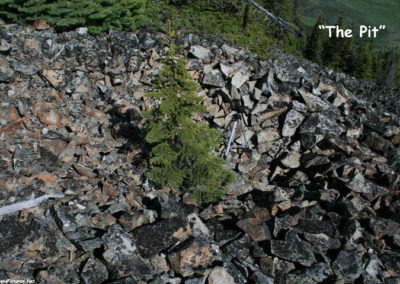 June picture of the Vision Quest pit on the summit of East Butte in the Sweet Grass Hills. Image is from the Sweet Grass Hills Montana Picture Tour.