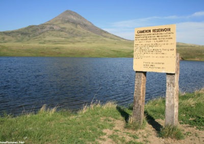 June picture of Cameron Reservoir and Gold Butte in the Sweet Grass Hills. Image is from the Sweet Grass Hills Montana Picture Tour.