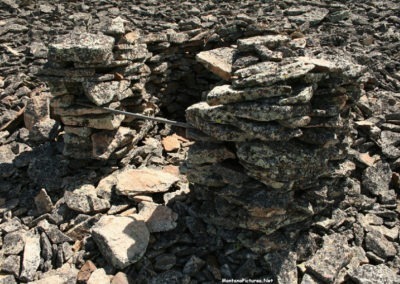 June picture of the entrance of rock structure known as an Eagle Catch. Watch for it as you pass as you hike to the summit of Gold Butte in the Sweet Grass Hills Image is from the Sweet Grass Hills Montana Picture Tour.