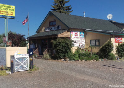 July picture of the Canyon Creek Store on Highway 279 between Lincoln and Helena. Image is from the Lincoln Montana Picture Tour.