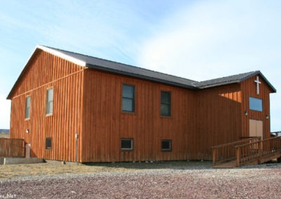 March picture of the Whitetail Baptist Church in Heart Butte Montana. Image is from the Heart Butte, Montana Picture Tour.