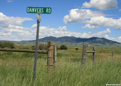 July picture of Danvers Road south of the Moccasin Mountains in Central Montana. Image is from the Danvers Montana Picture Tour.