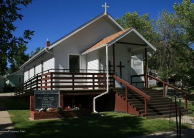 July picture of the American Lutheran Church in Harlowton, Montana. Image is from the Harlowton Montana Picture Tour.