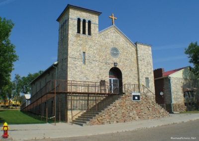 September picture of the St Joseph Church in Harlowton, Montana. Image is from the Harlowton Montana Picture Tour.