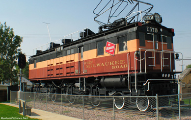 Picture of Milwaukee Railroad Locomotive in Harlowton, Montana. Image is from the Harlowton Montana Picture Tour.