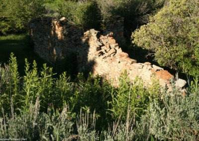 June picture of the foundation of the Baker’s General Store in Castle Town Montana. Image is from the Castle Town Montana Picture Tour.