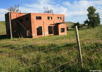 June picture of the former Martinsdale Railroad electrical relay near Lennep, Montana. Image is from the Martinsdale and Lennep Town Montana Picture Tour.