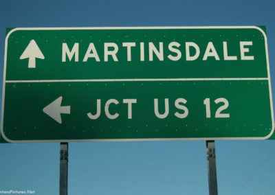June picture of the Martinsdale sign in Highway 294. Image is from the Martinsdale and Lennep Town Montana Picture Tour.