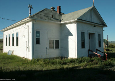 June picture of the one room school house in Lennep, Montana. Image is from the Martinsdale and Lennep Town Montana Picture Tour.