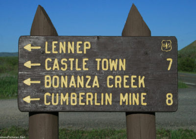 June picture of the Lennep, Montana road sign on Montana State 294. Image is from the Martinsdale and Lennep Town Montana Picture Tour.