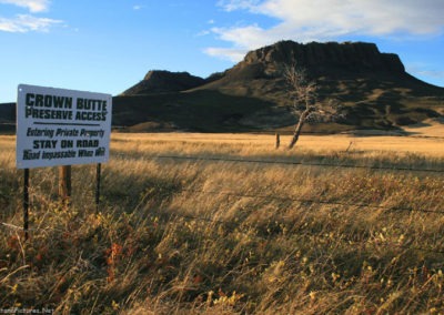October picture of the Crown Butte Preserve Trail head. Image is from the Crown Butte Preserve & Simms Montana Picture Tour.