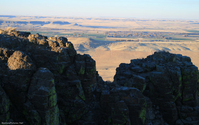 Picture of Simms, Montana from the summit of Crown Butte. Image is from the Crown Butte Preserve & Simms Montana Picture Tour.